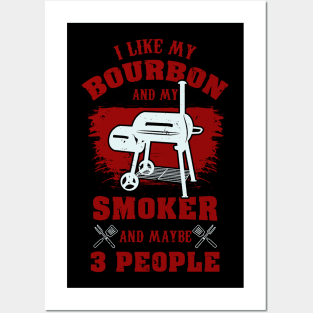 BBQ / BOURBON: I Like My Bourbon Posters and Art